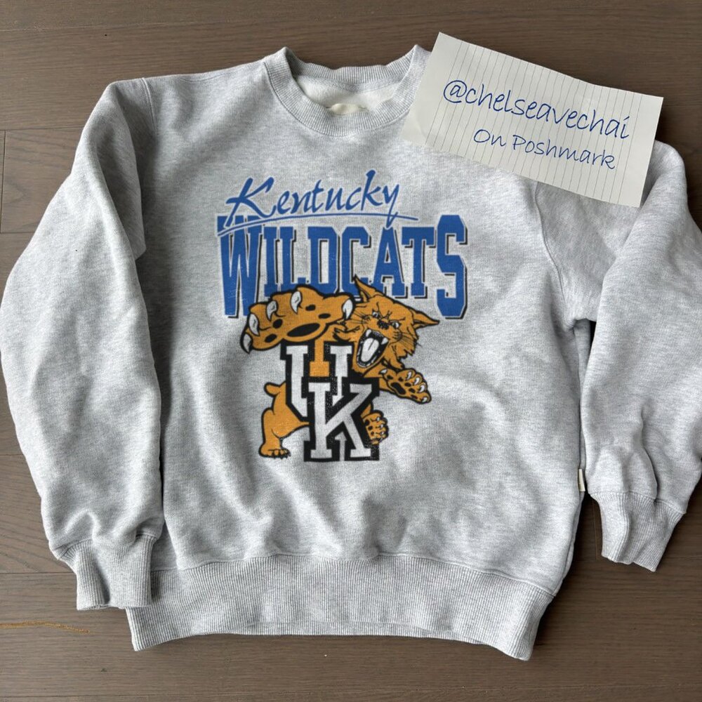 Vintage 90s NCAA University of Kentucky Wildcats Logo Sweatshirt, Football Shirt